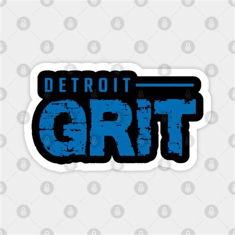 Detroit GRIT, Lions Football themed artwork - Detroit Grit - Magnet ...