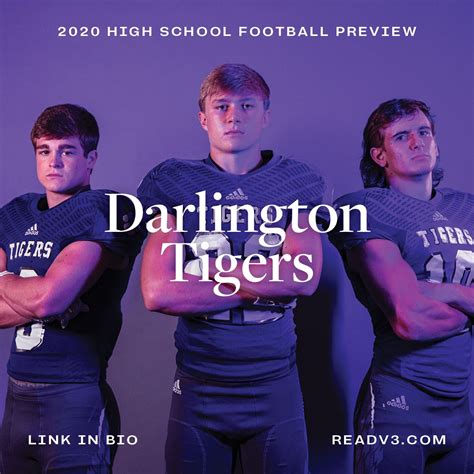 2020 High School Football Preview: Darlington Tigers | School football ...