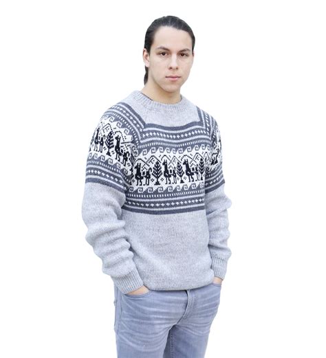 Alpaca Wool Sweater Men Alpaca Sweaters Alpaca Wool Sweater Mens Little Llamas | eBay