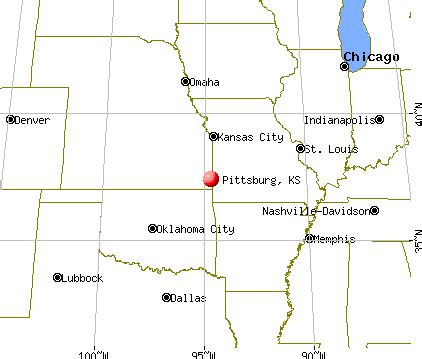 Pittsburg State Map | Time Zones Map