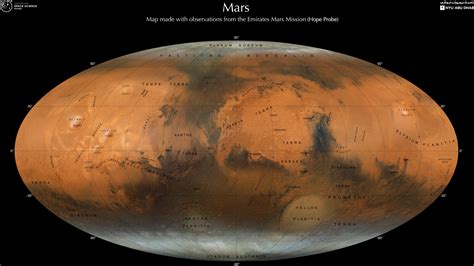 UAE Mars orbiter creates stunning new map of the Red Planet | Space