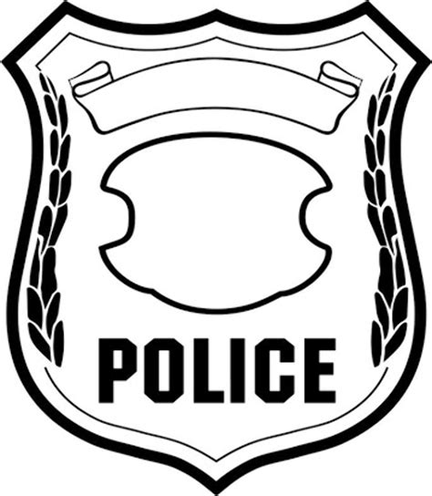 Police Officer Badge Coloring Page