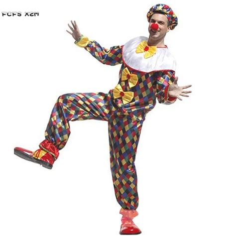 Halloween Droll Joker Costumes For Men Circus Clown Cosplays Chirstmas ...