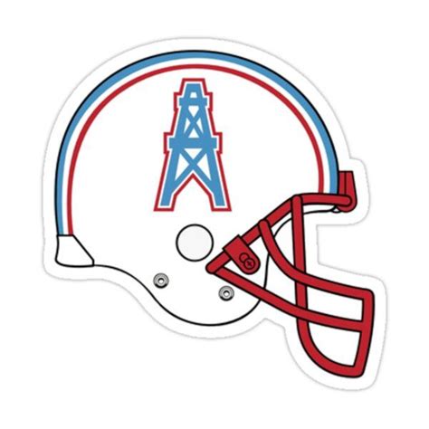 Houston Oilers Helmet Sticker Sticker by sport-stickers | Houston oilers, Oilers, Tennessee oilers