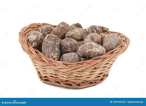 Fresh Raw Taro Vegetable stock image. Image of space - 105744143