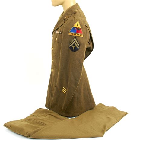 Original U.S. WWII 3rd Armored Division Technical Sergeant Uniform Set ...