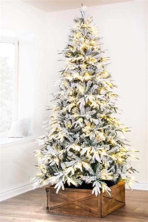 4ft Pre-Lit Snowy Alpine Tree with Warm White Lights