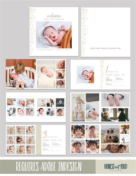 Baby Book Album Template Adobe Indesign Instant Printable Download New ...