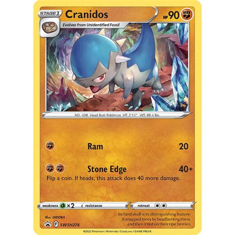 Cranidos Pokemon Promo TCG Live Codes | PTCGL Store