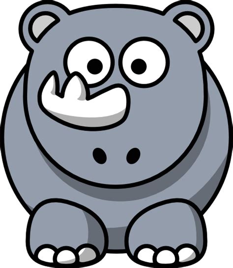 Studiofibonacci Cartoon Rhino Clip Art at Clker.com - vector clip art online, royalty free ...