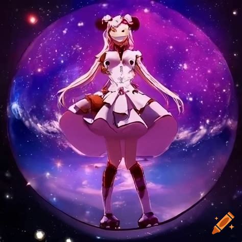 Space-themed magical girl in shoujo retrofuturistic fashion