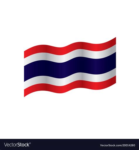 Thailand flag Royalty Free Vector Image - VectorStock