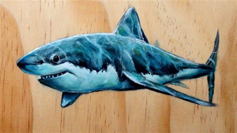 Realistic Shark Painting - YouTube