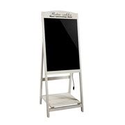 Alpine Industries LED Illuminated Wooden Message Writing Board, A-Stand & Shelf 16"x45" 491-03 ...