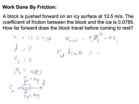 Work-KE: Work Done By Friction - YouTube