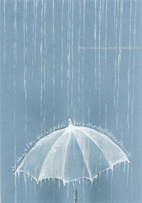 Rain Rain ORIGINAL Watercolor painting 9x6.5 by NJsDreamBoxes