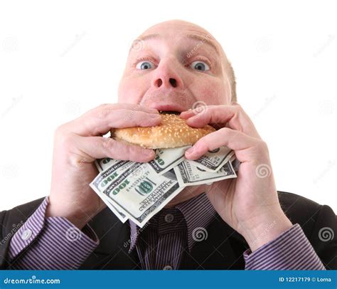 Greed Avarice Consuming Dollars Stock Image - Image: 12217179