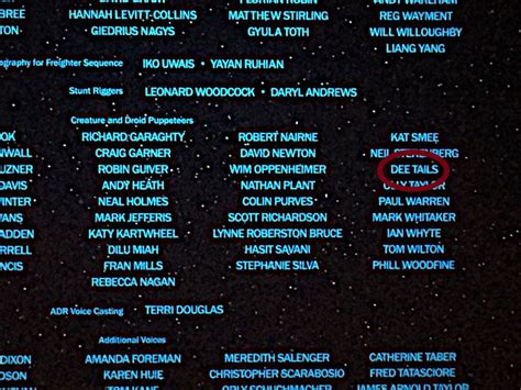 So proud of my BFF and seeing his name in the end credits of Star Wars ...