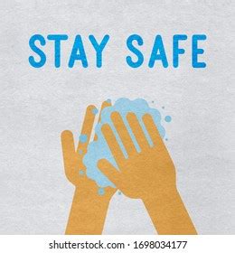 Stay Safe Clip Art On Textured Stock Illustration 1698034177 | Shutterstock