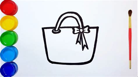 VẼ VÀ TÔ MÀU TÚI XÁCH - CÁCH VẼ TÚI XÁCH ĐƠN GIẢN - HOW TO DRAW HANDBAG ...