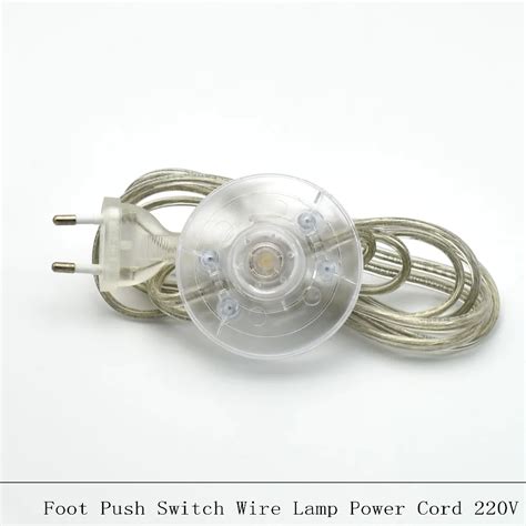 1.8M CCC Lamp Foot Push Switch Wire European Plug Lamp Switch Power ...