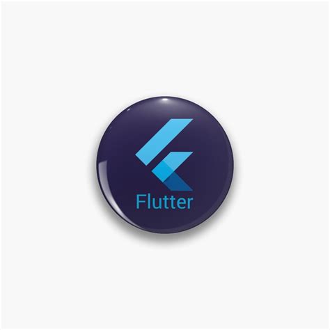 "Flutter Logo" Pin by azai13 | Redbubble