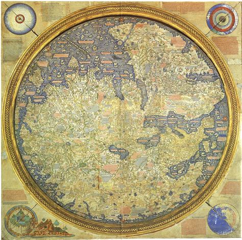 Fra Mauro map | Ancient maps, Antique maps, World map poster