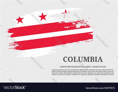 District of columbia us - washington dc flag Vector Image