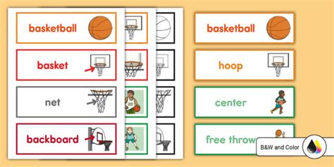 Basketball Word Cards (l'insegnante ha fatto) - Twinkl