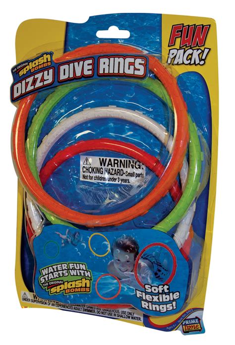 Prime Time Toys Diving Masters Dizzy Dive Rings 4 Pack Pool Dive Toys ...