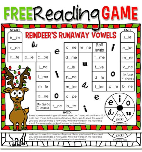 Christmas Reading Game Printable - Primary Theme Park