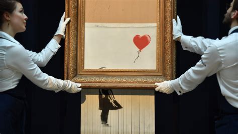 Shredded Banksy painting has been renamed according to Sotheby's