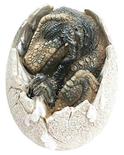 Ebros Gift Jurassic Era Predator Tyrannosaurus Rex In Egg Dinosaur Figurine Dino Hatchling Egg ...