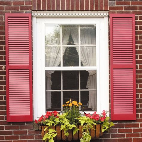 AWC Exterior Window Shutters Louvered, Pair - Walmart.com