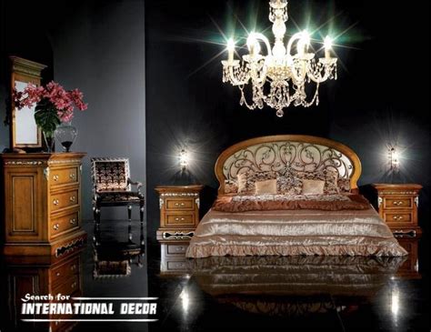 Luxury Italian bedroom and furniture in classic style