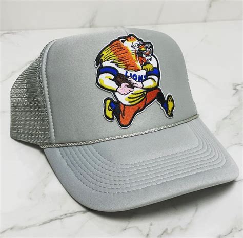 Custom Trucker Hats | Roary Detroit Lions | Custom Handmade Hats & Hoodies