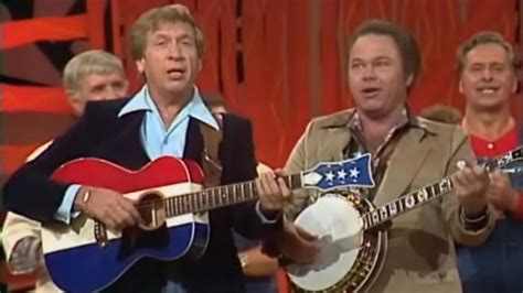 buck owens and roy clark on 10 anniversary of hee haw show.