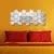12pcs 3d Hexagon Acrylic Mirror Wall Stickers Diy Art Home Decor Living ...