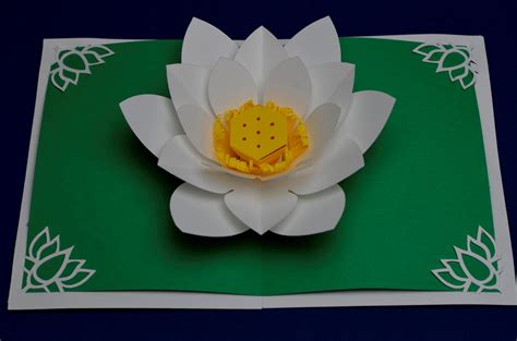 Lotus Flower Pop Up Card Template - Creative Pop Up Cards | Pop up card ...