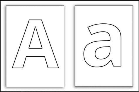 Letter A Outline Templates - Ready To Print | Just Family Fun