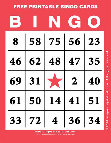 Free Printable Bingo Cards - BingoCardPrintout.com