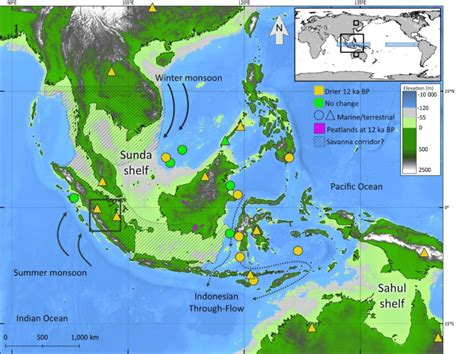 Topographic map of South-East Asia and a compilation of available... | Download Scientific Diagram