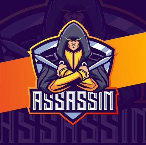 Premium Vector | Assassin mascot esport logo design