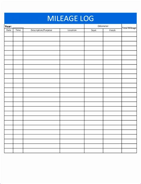 Mileage Tracking Excel Sheet ~ Excel Templates