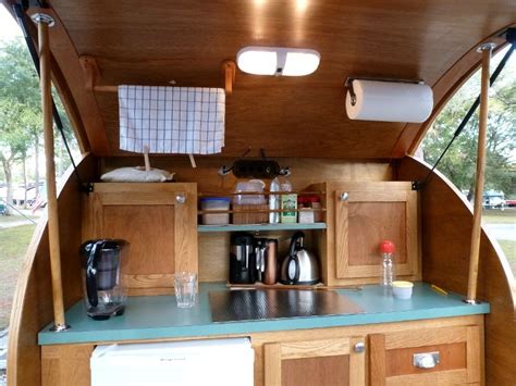 Adorable Wood Teardrop Camper | Teardrop trailer, Camper kitchen ...