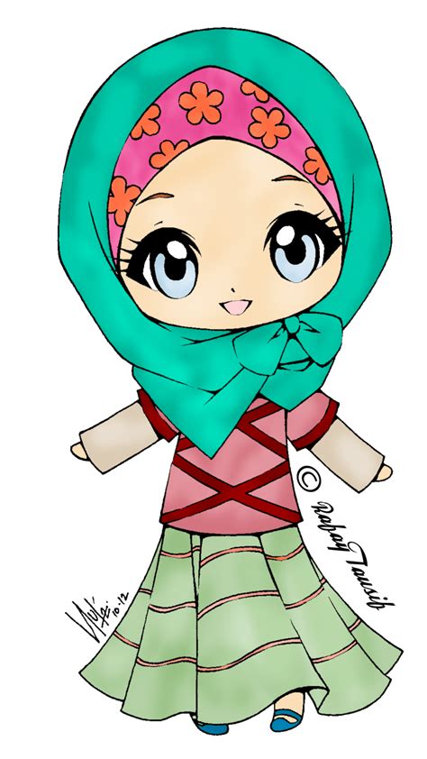 Wallpaper Kartun Comel - Muslim Girl Clipart - 900x1599 Wallpaper ...