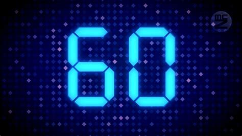 ⏳ 60 seconds countdown timer HD 4K - ⏱ Timer - 60 計時器 - Conto alla rovescia 60 - YouTube