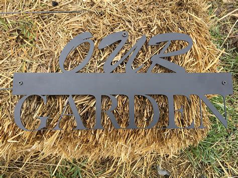 Personalized Metal Garden Sign Metal Wall Art Outdoor Name - Etsy