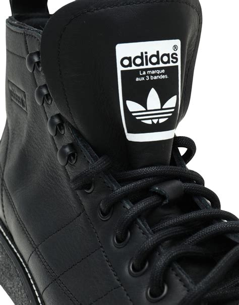 adidas Originals Leather High-tops & Sneakers in Black - Lyst