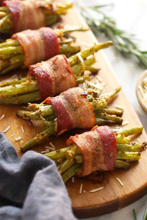 Bacon Wrapped Green Beans - Fit Foodie Finds